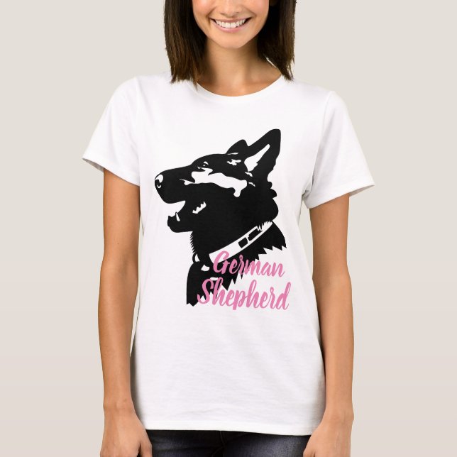 Womens German Shepherd T-Shirt (Framsida)