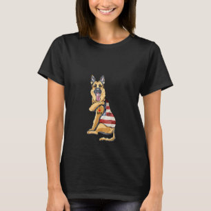 Womens German Shepherd Tattoo Hund I Kärlek Pappa T Shirt