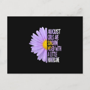 Womens Gift Funny Daisy i augusti Meddelande Vykort