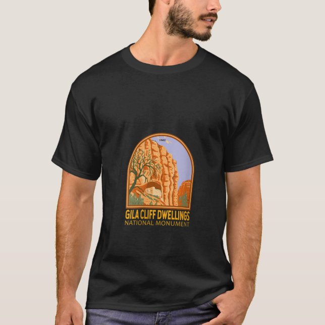 Womens Gila Cliff Dwellings National Monument New  T Shirt (Framsida)