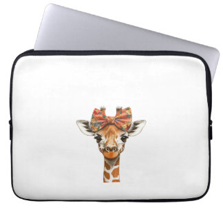 Womens Giraffe Boho Wildblomcoquette Bow Mamma Mo Laptop Fodral