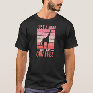 Womens Giraffe för en giraffe Mamma T Shirt