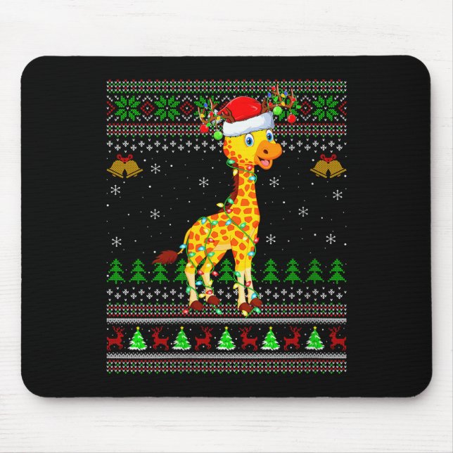 Womens Giraffe Ugly Christmas Sweaters Holiday San Musmatta (Framsidan)