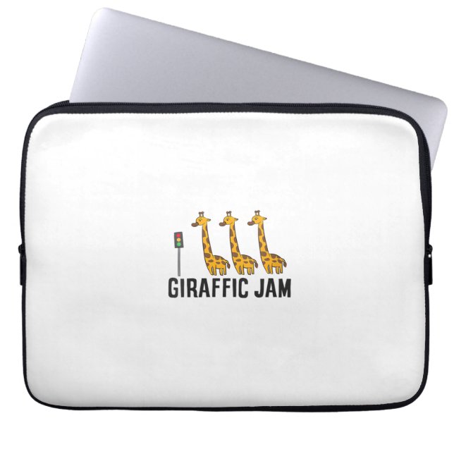 Womens Giraffic Sylt Funny Giraffe Giraffe Pun Cut Laptop Fodral (Framsidan)