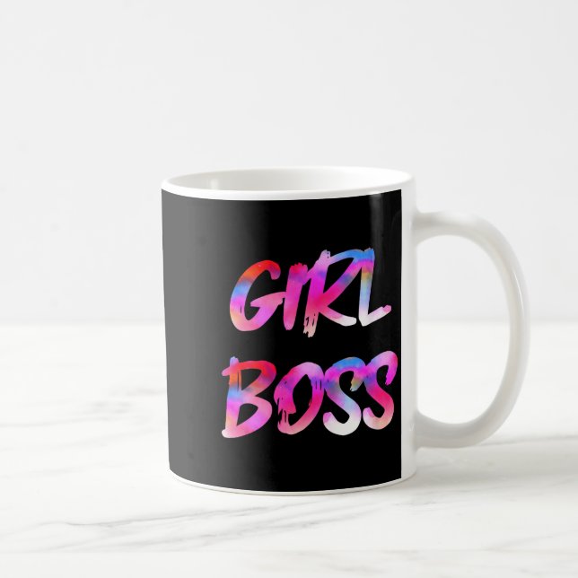 Womens Girl Boss V-neck  Kaffemugg (Höger)