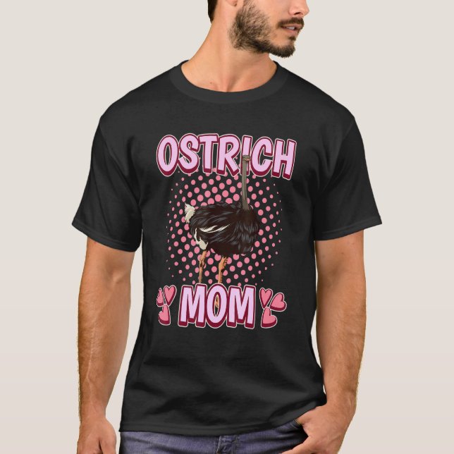 Womens Girls Ostrich Mamma Bird Quote Mors dag Os T Shirt (Framsida)