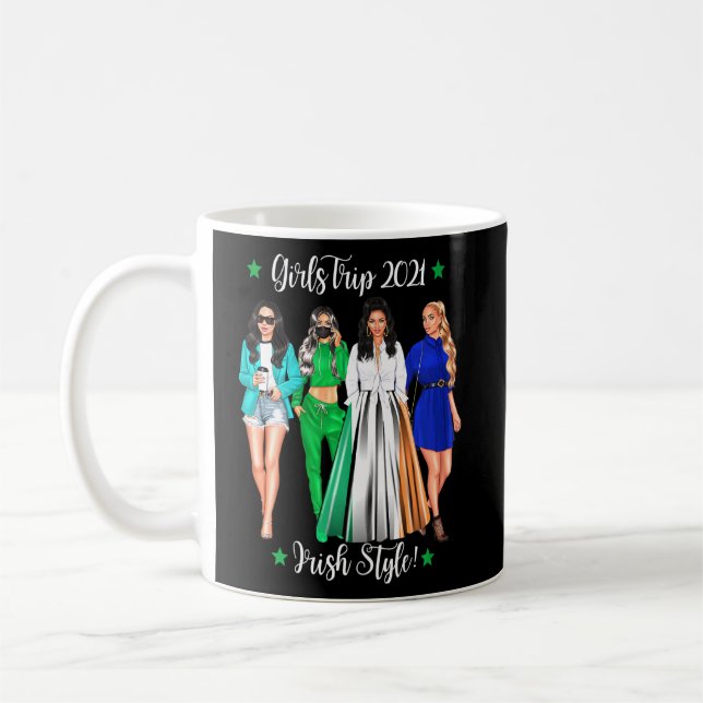 Womens Girls Resa Irish Vacation Woman Hen Do Holi Kaffemugg (Vänster)