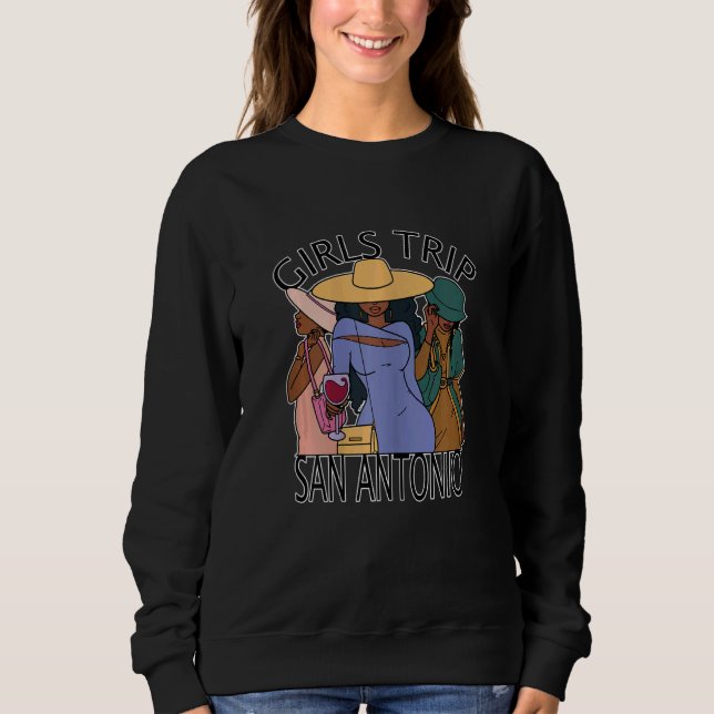 Womens Girls Trip San Antonio   Bestie & Best Frie T Shirt (Framsida)