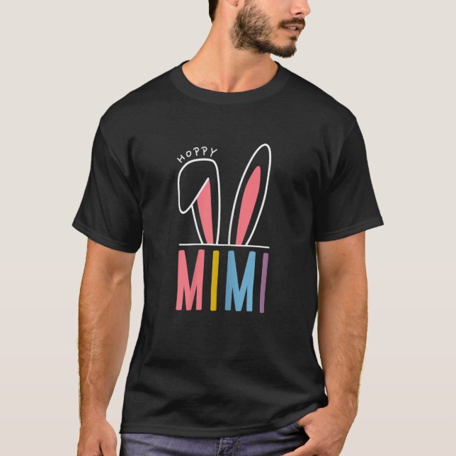 Womens Glad påsk Dag 2023 Hoppy Mimi Bunny Funn T Shirt (Framsida)