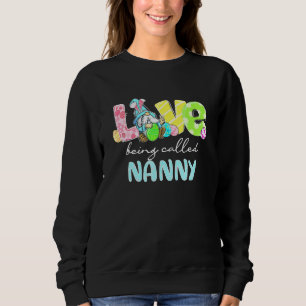 Womens Gnome Kärlek kallades Nanny Påsk T Shirt