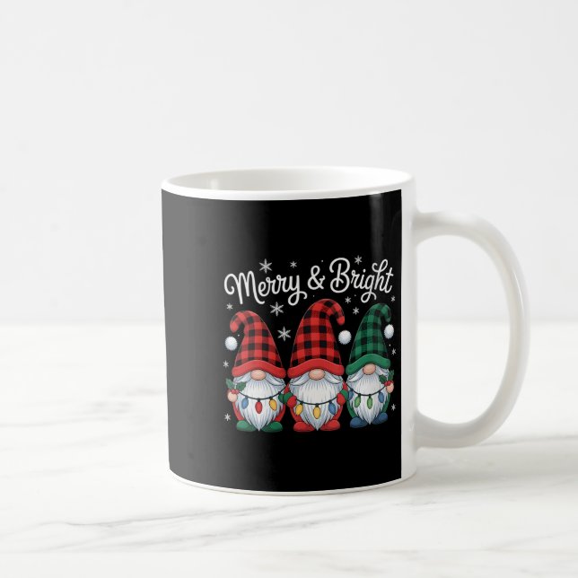 Womens Gnomes Merry And Bright Christmas Lights Bu Kaffemugg (Höger)