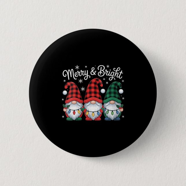 Womens Gnomes Merry And Bright Christmas Lights Bu Knapp (Framsida)
