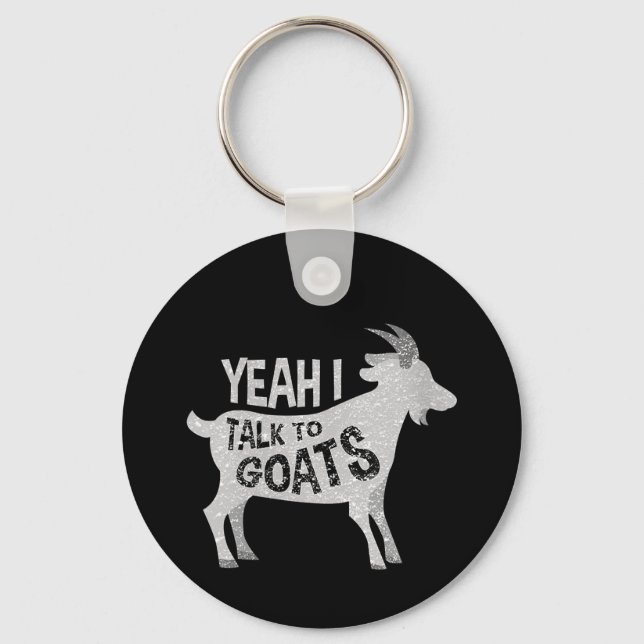 Womens Goat Älskare Goat Joke Gift Nyckelring (Framsida)