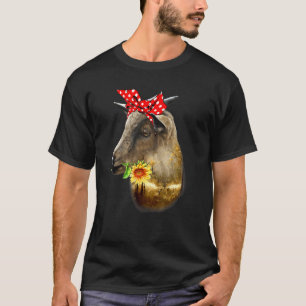 Womens Goats Bandana Farm Animal Lover Funny Goat T Shirt