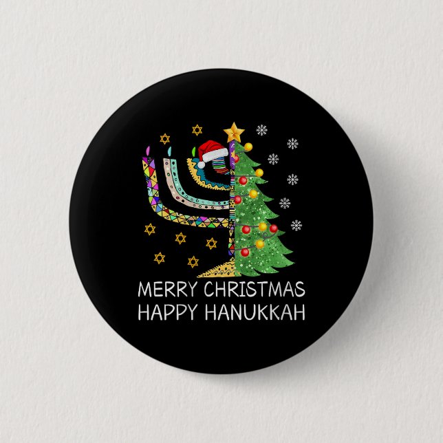 Womens God jul Lycklig Hanukkah Jewish Merry Knapp (Framsida)