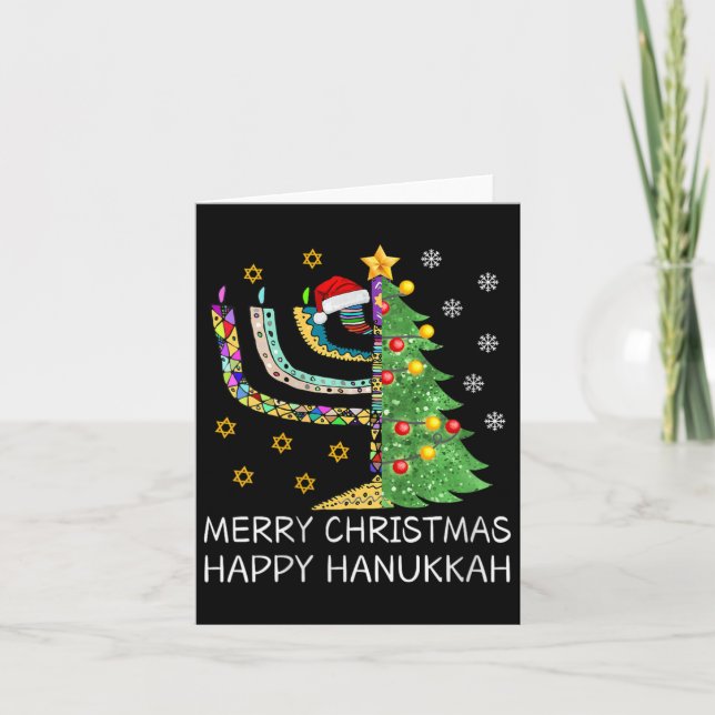 Womens God jul Lycklig Hanukkah Jewish Merry Kort (Framsida)