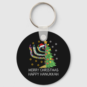 Womens God jul Lycklig Hanukkah Jewish Merry Nyckelring