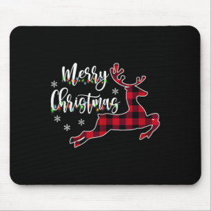 Womens God jul Reindeer Buffalo Play Red Musmatta