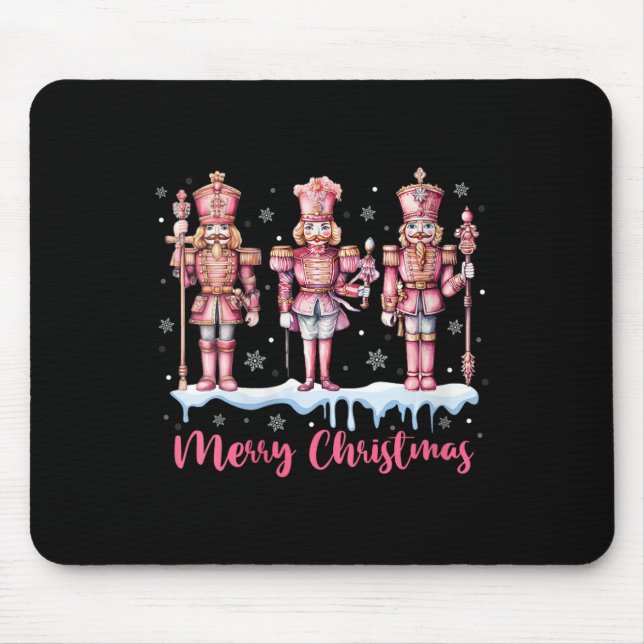 Womens God jul Rosa Nutcracker Squad Julafton Musmatta (Framsidan)