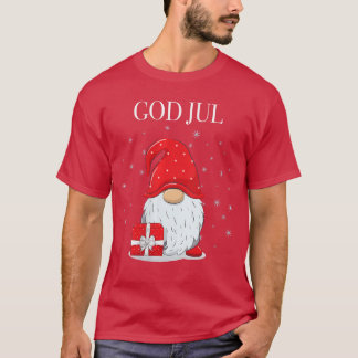 Womens God Jul Swedish Merry Christmas Swedenomte  T Shirt