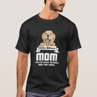 Womens Golden Retriever Mamma Kärlek Golden Retriv T Shirt