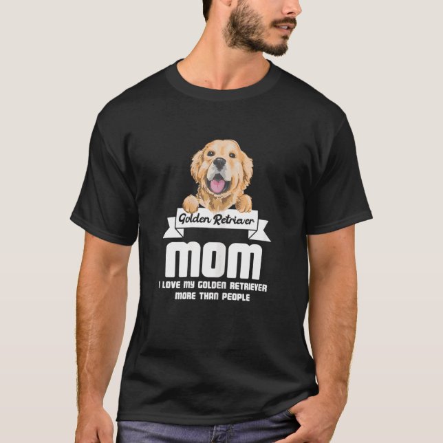 Womens Golden Retriever Mamma Kärlek Golden Retriv T Shirt (Framsida)