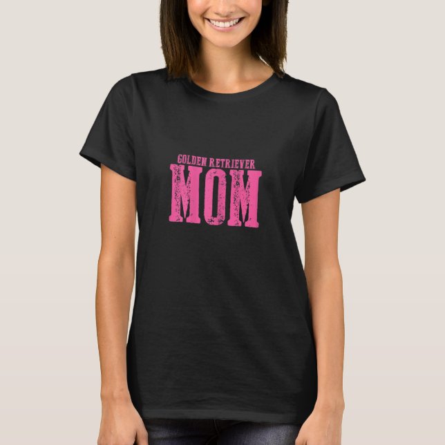 Womens Golden Retriever Mamma T Shirt (Framsida)