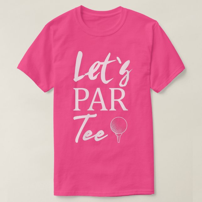 Womens Golf Boll och Golfing Lets Par VNeck T Shirt (Design framsida)