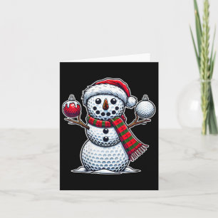 Womens Golf Boll Snögubbe Funny God jul Day Kort