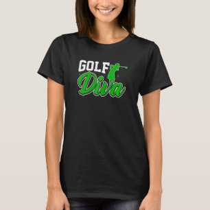 Womens Golf Diva Funny Golfing Golf Älskare Women  T Shirt
