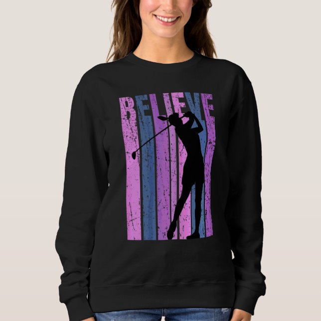 Womens Golf Golfing Golfer Plays Golf Coach Silhou T Shirt (Framsida)