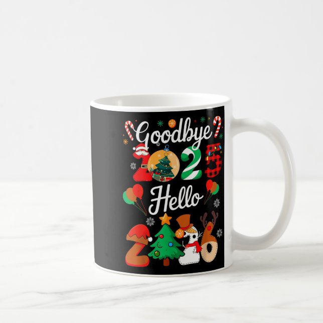Womens Goodbye 2025 Hello 2026 Christmas Matching  Kaffemugg (Höger)