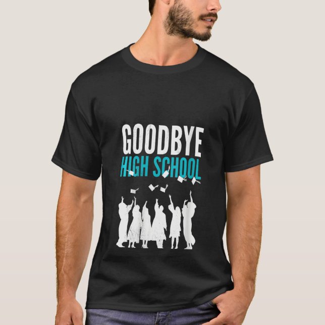 Womens Goodbye High School. Finally graduation. Sc T Shirt (Framsida)