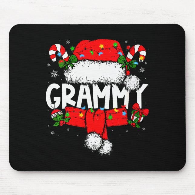 Womens Grammy Christmas Pajama Santa Claus Family  Musmatta (Framsidan)