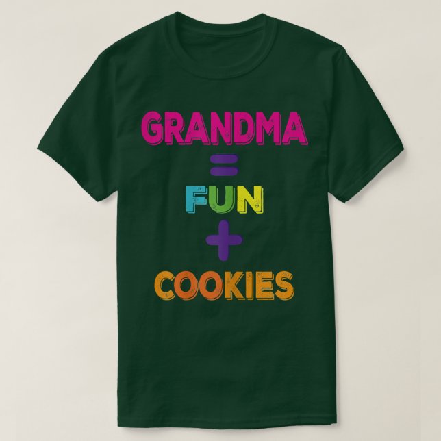 Womens Grandma Equals Roligt Plus Cookies Funny Gr T Shirt (Design framsida)