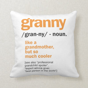 Womens Granny Definition Grandma Gift Kudde