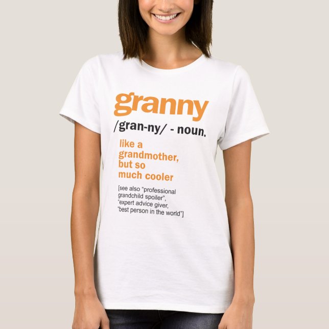 Womens Granny Definition Grandma Gift T Shirt (Framsida)