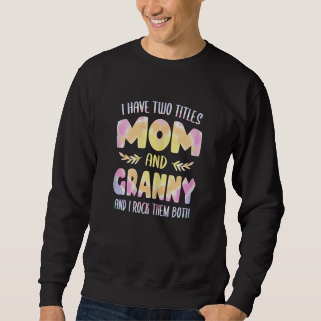 Womens Granny idea for Women Grandma have two Titl Lång Ärmad Tröja (Framsida)