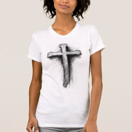 Women's Graphic Christian Cross Tee Shirt