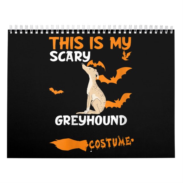 Womens Greyhound Brindle Costume Halloween Lazy Kalender (Omslag)