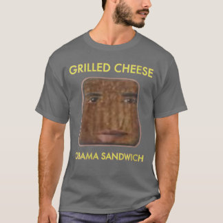 Womens grilled cheese obama sandwich VNeck 1 T Shirt