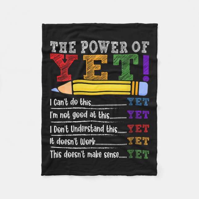 Womens Growth Mindset Teacher Motivational Sitive  Fleecefilt (Framsidan)