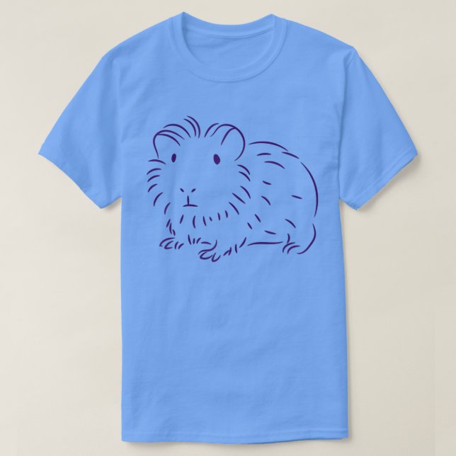Womens Guinea Gris minimal Teckning T-Shirt (Design framsida)