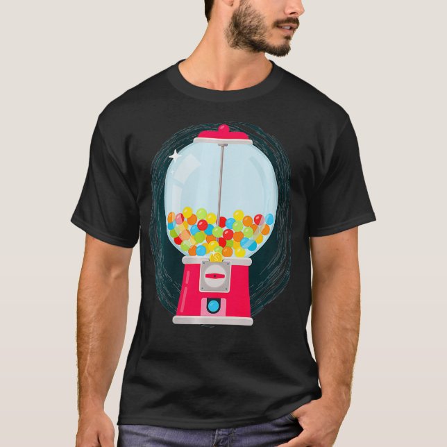 Womens Gumball Maskin Candy Dispenser Sweets Kärle T Shirt (Framsida)