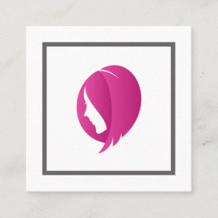 Womens Hair   Professionell Hairstylist Fyrkantigt Visitkort