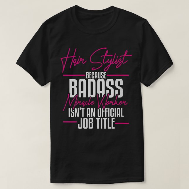 Womens Hair Stylist Hustler Hairdresser Salon Barb T Shirt (Design framsida)