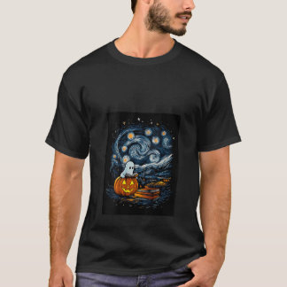 Womens Halloween Girls Design Ghost Bok Boys Spoo T Shirt