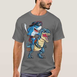 Womens Halloween shark pirat dinosaur t re skelett Shirt