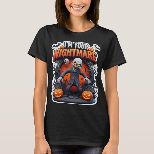 Women's Halloween Sublimation T-Shirt - Black Crew (Framsida)