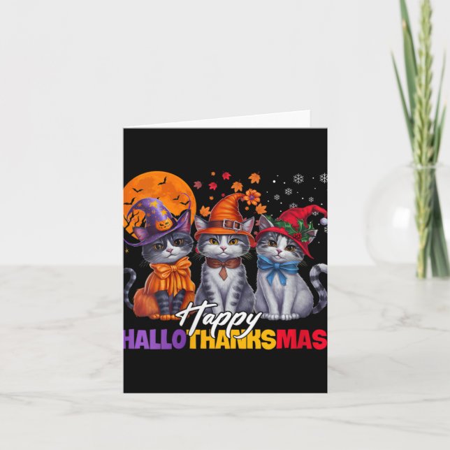 Womens Halloween Thanksgiving jul Lycklig Hall Kort (Framsida)